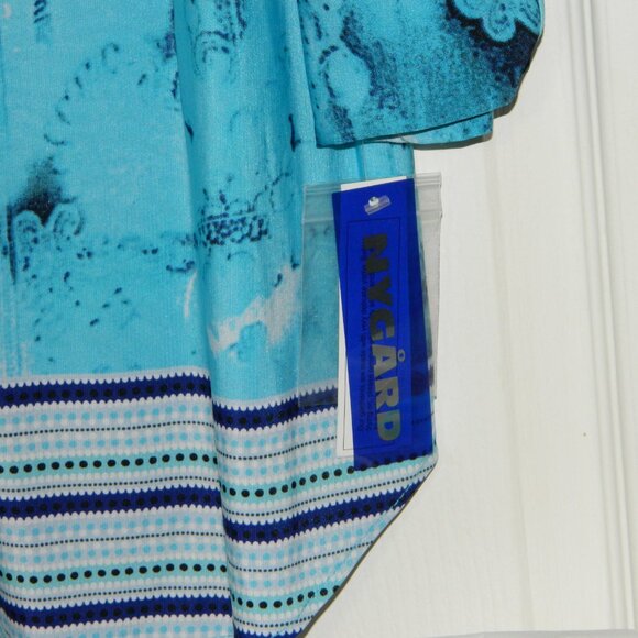 2 for/$40 Nygard Blue Half Button Up Pull Over 3/4 Sleeves Long Tunic Size Small - Picture 8 of 16